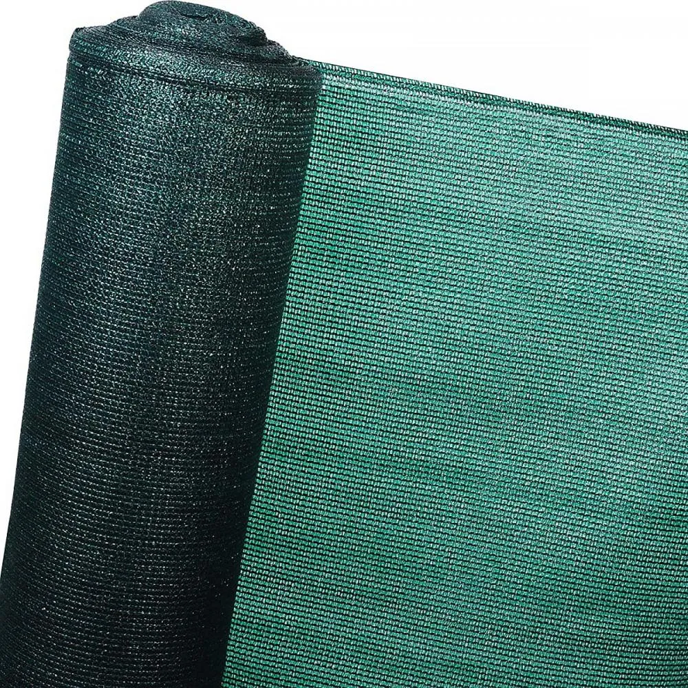 Сетка для затенения от солнца, фасованная, 55% затенения, цвет зелёная, плотность 55 гр/м2